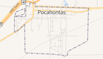 Pocahontas, Illinois map