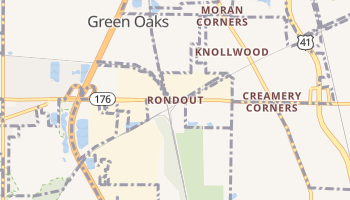 Rondout, Illinois map