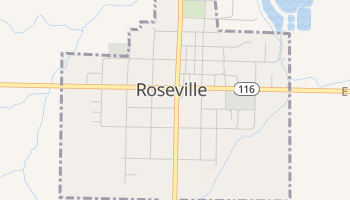 Roseville, Illinois map