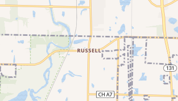 Russell, Illinois map