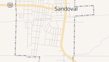 Sandoval, Illinois map