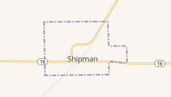 Shipman, Illinois map