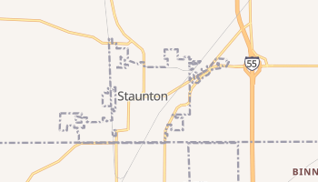Staunton, Illinois map