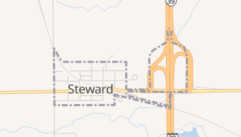 Steward, Illinois map
