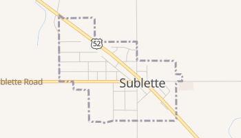 Sublette, Illinois map