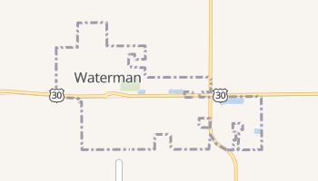Waterman, Illinois map