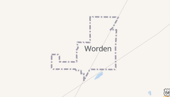 Worden, Illinois map