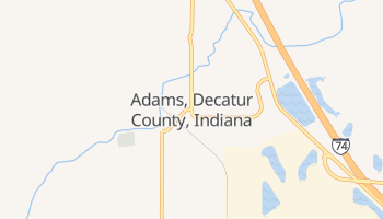 Adams, Indiana map