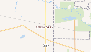 Ainsworth, Indiana map