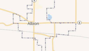 Albion, Indiana map