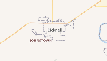 Bicknell, Indiana map