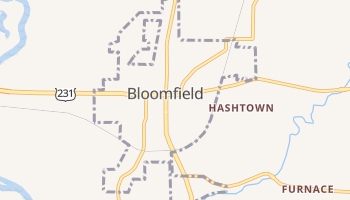 Bloomfield, Indiana map