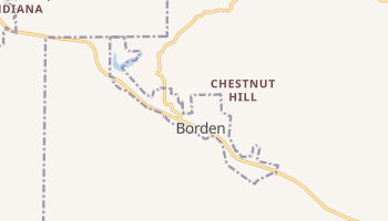 Borden, Indiana map