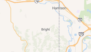 Bright, Indiana map