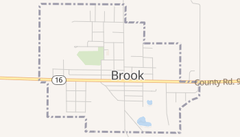 Brook, Indiana map