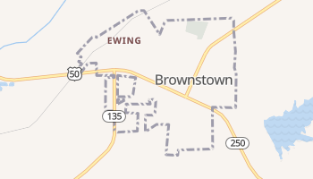 Brownstown, Indiana map