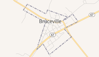 Bruceville, Indiana map