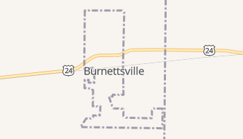Burnettsville, Indiana map