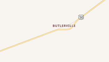 Butlerville, Indiana map