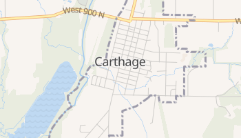 Carthage, Indiana map