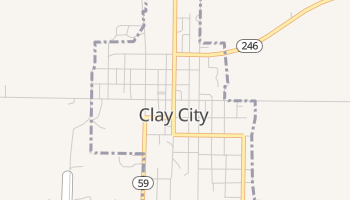 Clay City, Indiana map