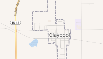 Claypool, Indiana map