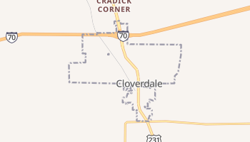 Cloverdale, Indiana map