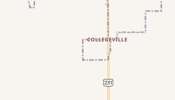 Collegeville, Indiana map