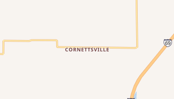 Cornettsville, Indiana map