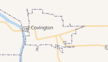 Covington, Indiana map