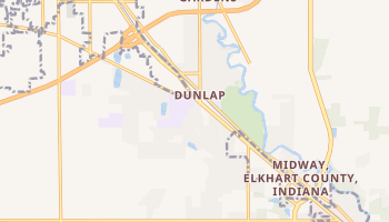 Dunlap, Indiana map