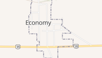 Economy, Indiana map