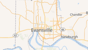 Evansville, Indiana map