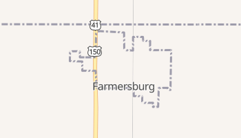 Farmersburg, Indiana map