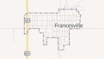 Francesville, Indiana map