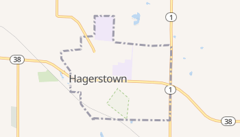 Hagerstown, Indiana map