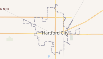 Hartford City, Indiana map