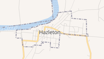 Hazleton, Indiana map