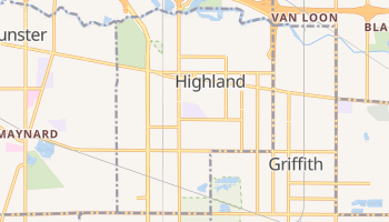 Highland, Indiana map