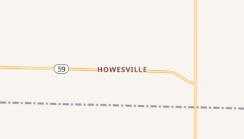 Howesville, Indiana map