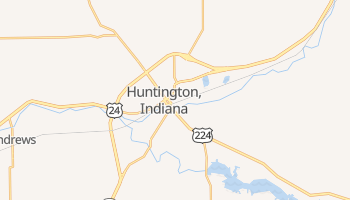 Huntington, Indiana map