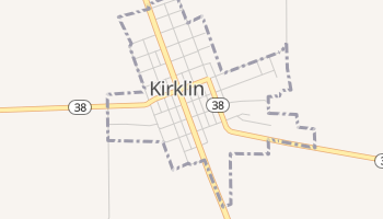 Kirklin, Indiana map