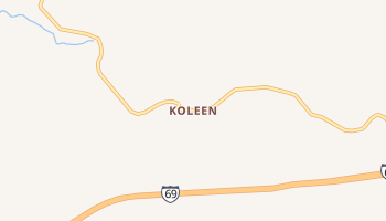 Koleen, Indiana map