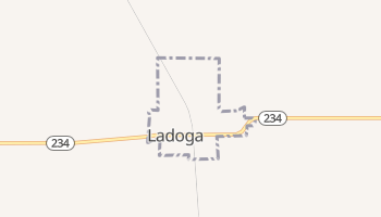 Ladoga, Indiana map