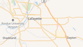 Lafayette, Indiana map