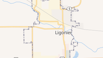 Ligonier, Indiana map