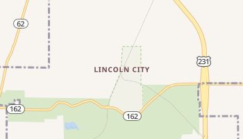 Lincoln City, Indiana map
