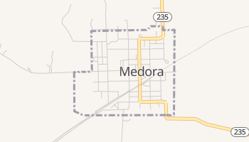 Medora, Indiana map