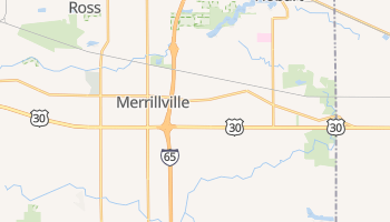 Merrillville, Indiana map