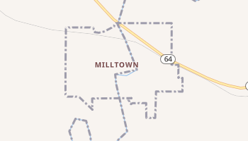 Milltown, Indiana map